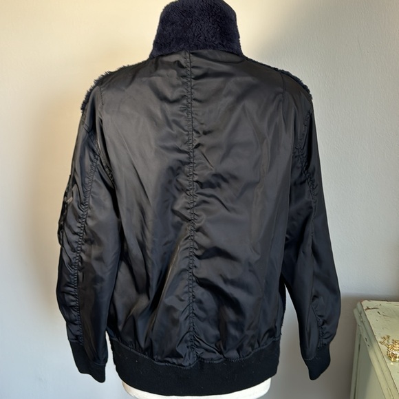 Coach Shearling Ma 1 Bomber Jacket - Picture 5 of 8